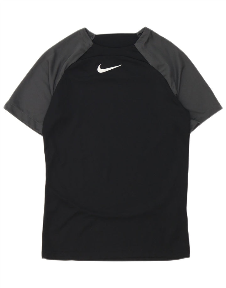 Мужская футболка Nike Dri Fit с графическим рисунком, маленький черный полиэстер с цветными блоками
