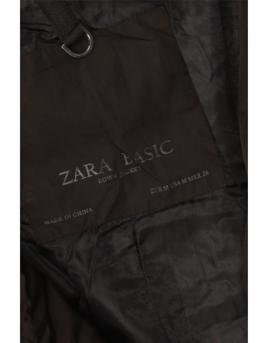Женское стеганое пальто Zara UK 12, средний черный полиэстер