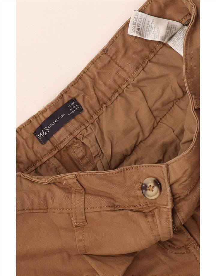 Женские укороченные брюки карго Marks & Spencer UK 12 Medium W34 L26 Бежевые