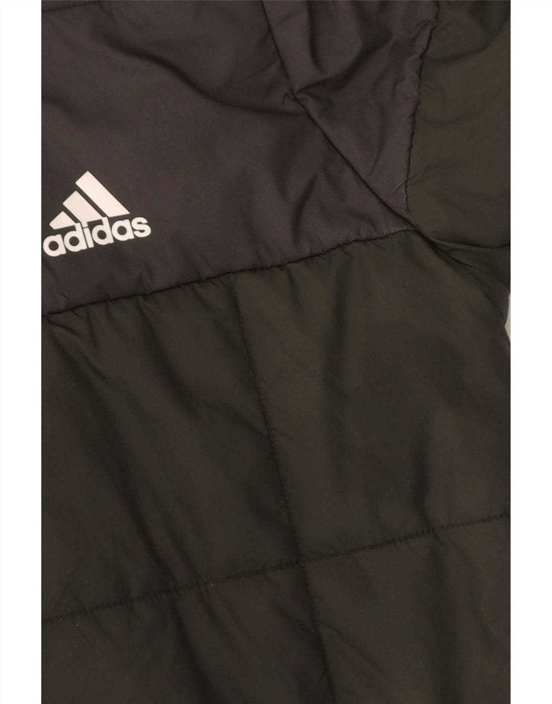 Утепленная куртка Adidas с капюшоном для мальчиков 13–14 лет цвета хаки, полиэстер с цветными блоками