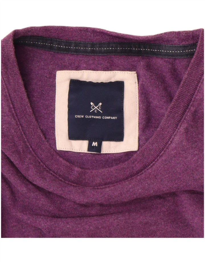 Crew Clothing Мужская футболка из хлопка среднего фиолетового цвета