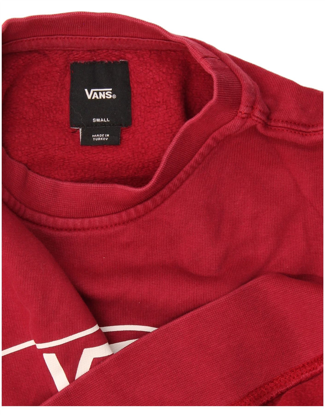 Мужской свитшот с рисунком Vans, маленький бордовый
