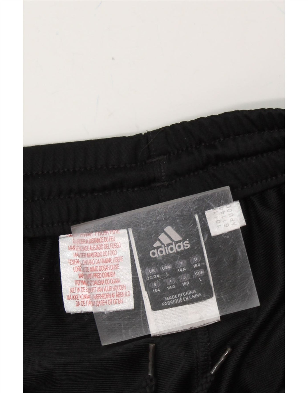 ADIDAS Boys Tracksuit Trousers Joggers 13-14 Years  Black Polyester Vintage Adidas and Second-Hand Adidas from Messina Hembry 