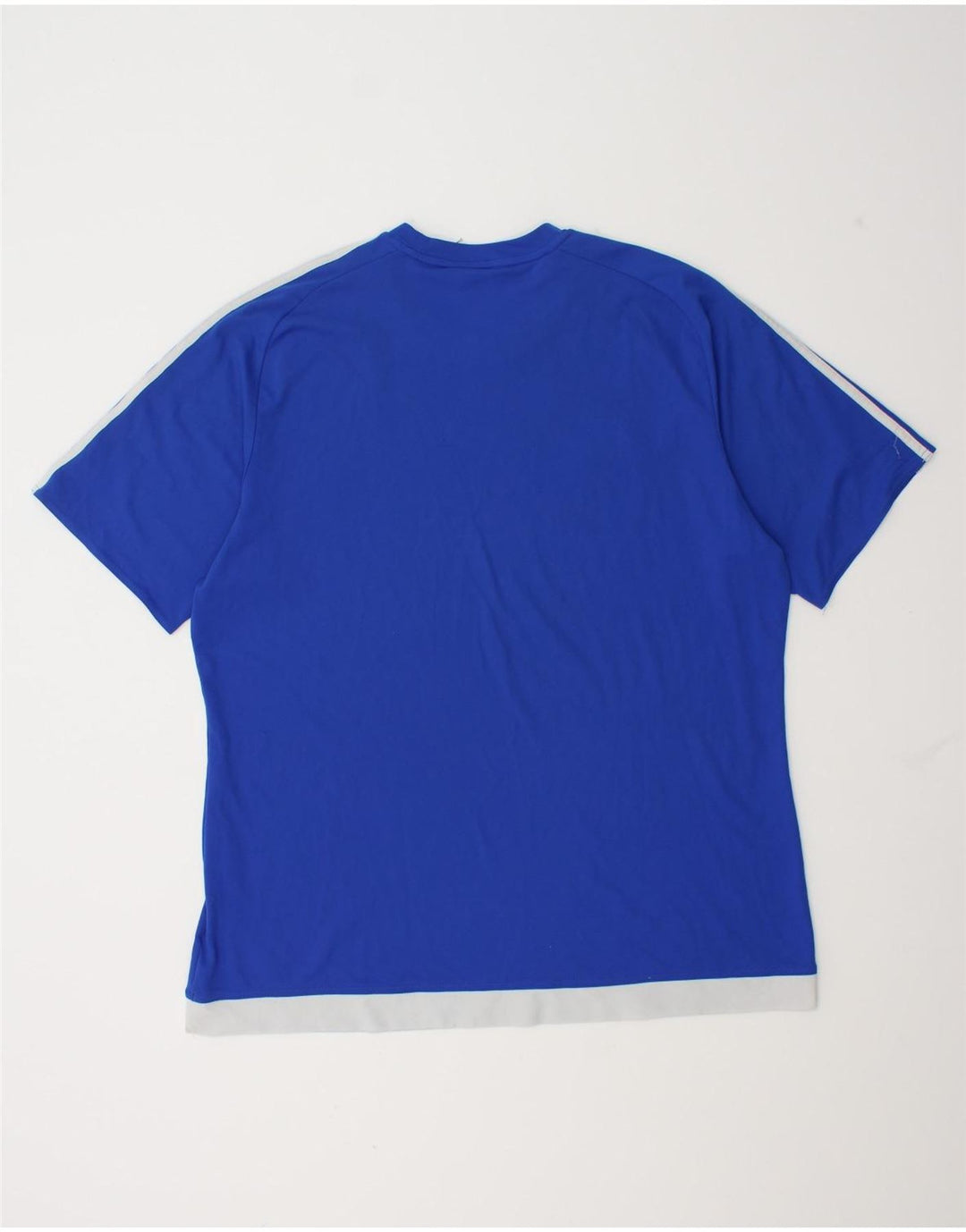 Мужская футболка Adidas Climalite Top XL Синяя с цветными блоками из полиэстера