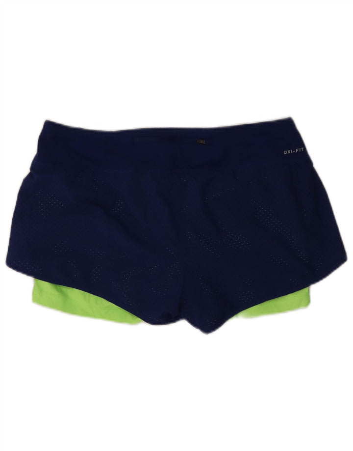 Женские спортивные шорты Nike Dri Fit UK 14, средний темно-синий, полиэстер