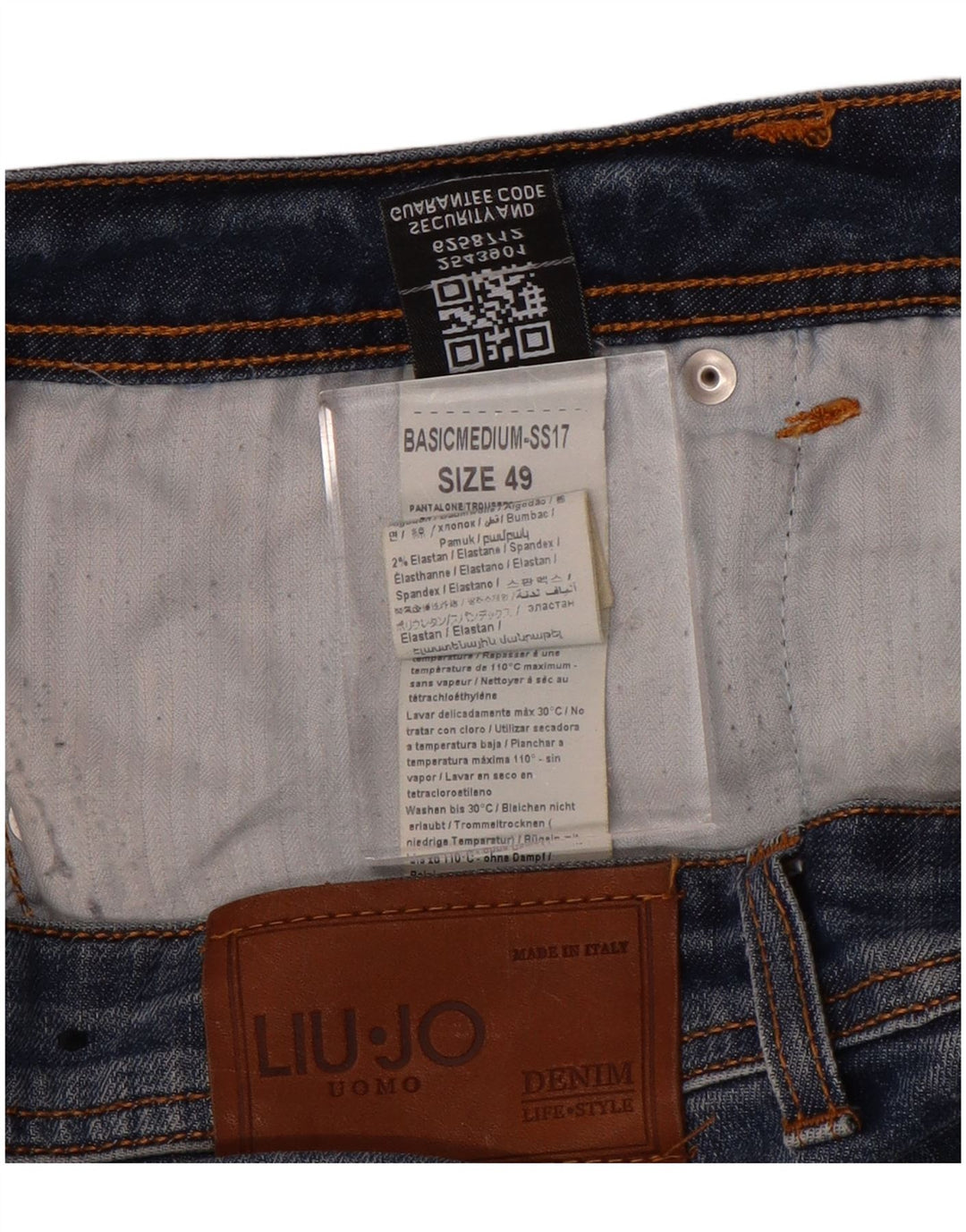 Мужские джинсы Liu Jo Regular Slim IT 49 Medium W34 L25, синий хлопок