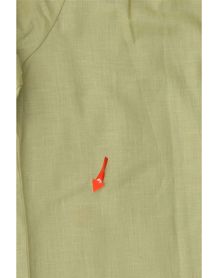 Винтажная женская блузка с рукавом 3/4 и рюшами спереди, топ EU 40, средний хаки, сердце