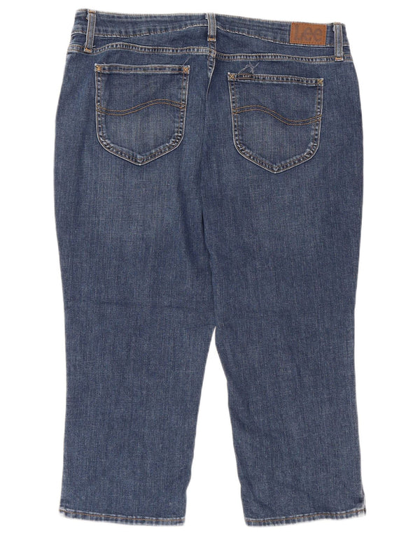 Женские джинсы-капри LEE США 16 2XL W36 L22 синие, хлопок