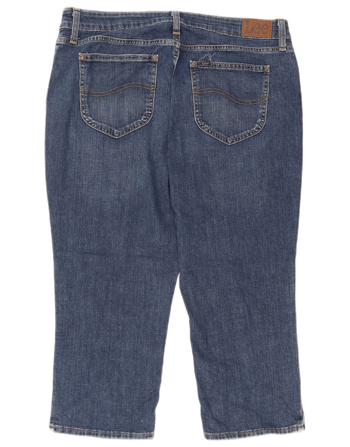 Женские джинсы-капри LEE США 16 2XL W36 L22 синие, хлопок