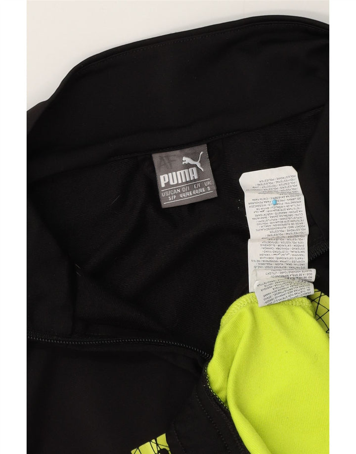 Мужской спортивный костюм Puma с графическим рисунком, маленькая черная полиэстеровая куртка с цветными блоками