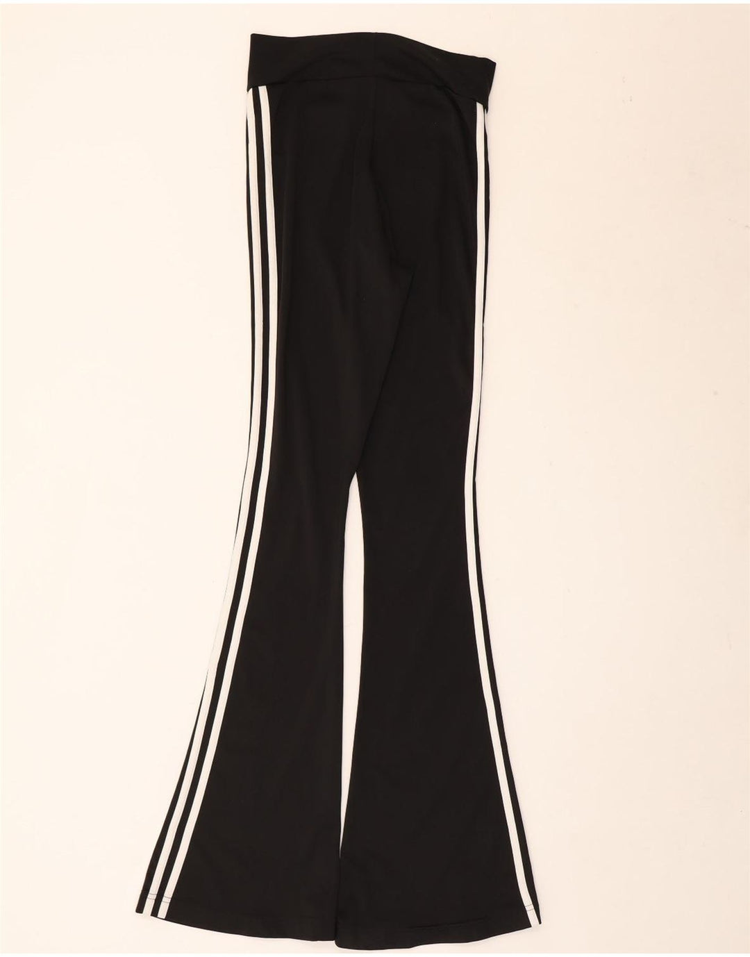 Женские спортивные брюки-клеш Adidas UK 8, маленький черный полиэстер