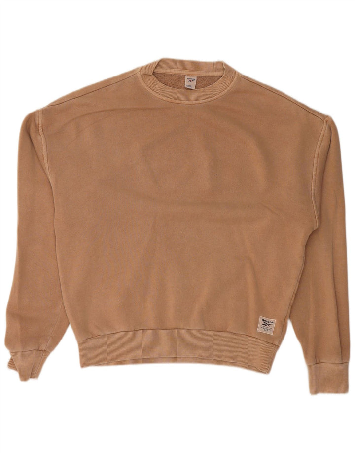 Женский свитер оверсайз REEBOK UK 4/6 XS Бежевый хлопок