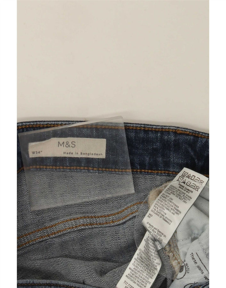 Мужские джинсовые шорты Marks & Spencer, большие, W34, синие, хлопок