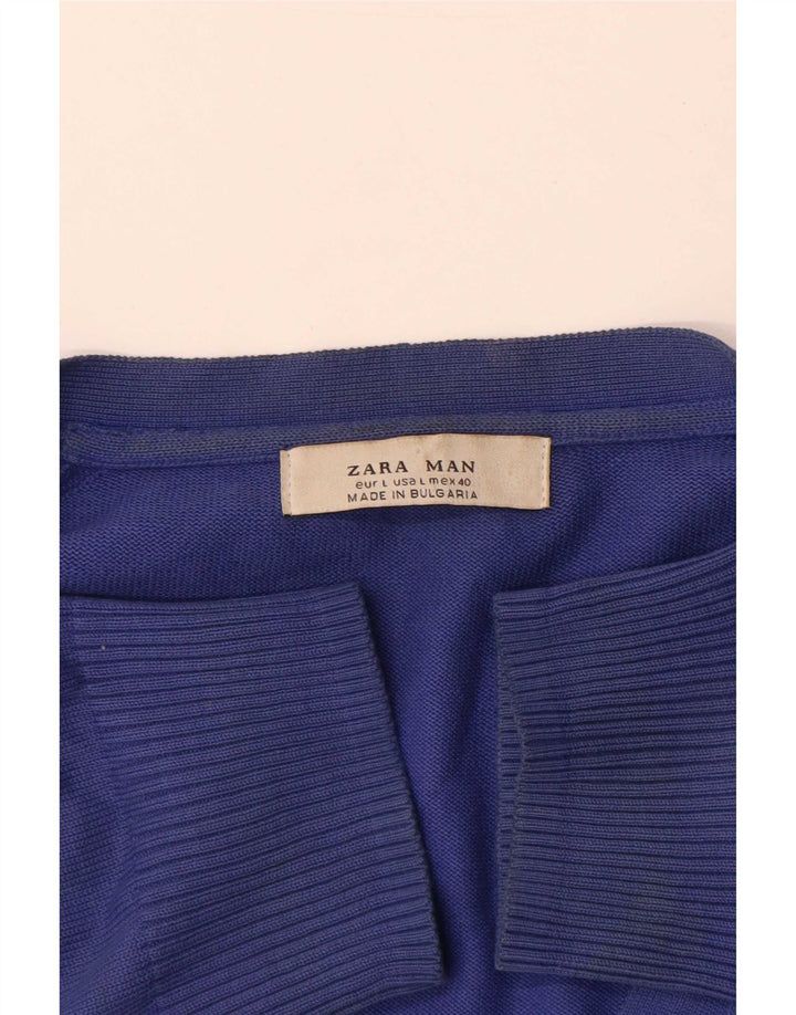 Мужской кардиган Zara, большой синий