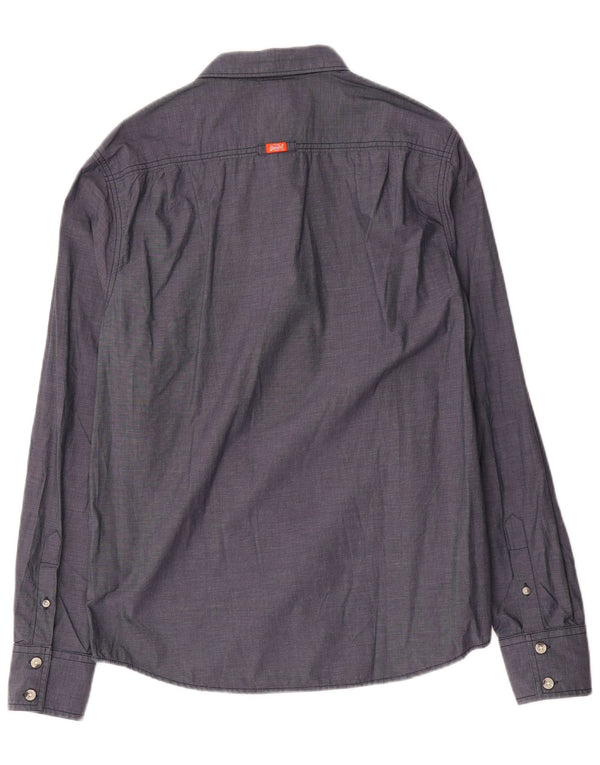 Мужская рубашка Superdry XL, темно-синяя, хлопок