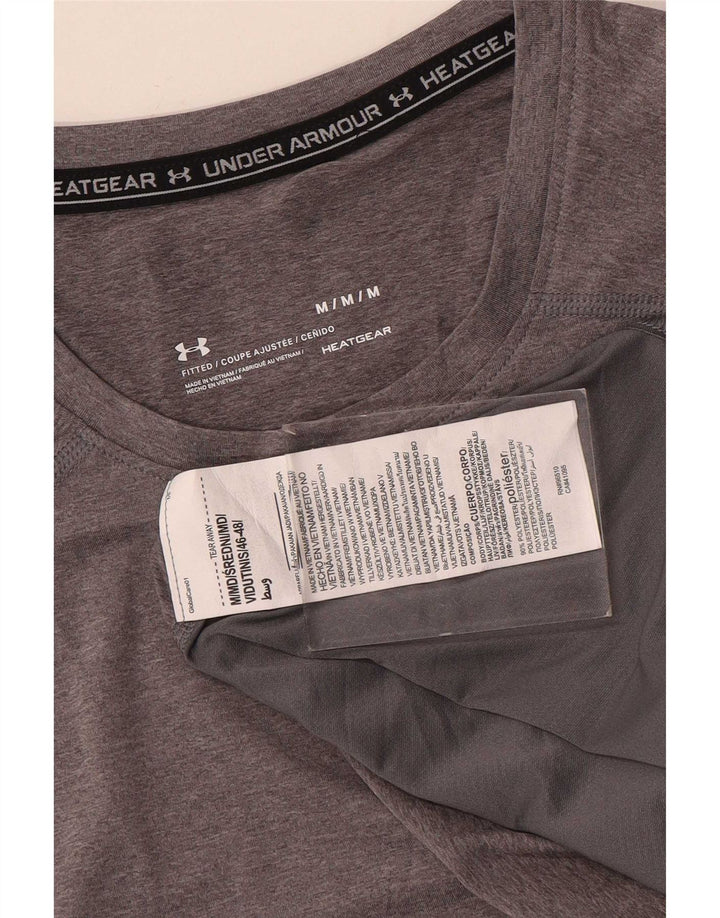 Мужская футболка Under Armour Heat Gear, верх из полиэстера среднего серого цвета с крапинками