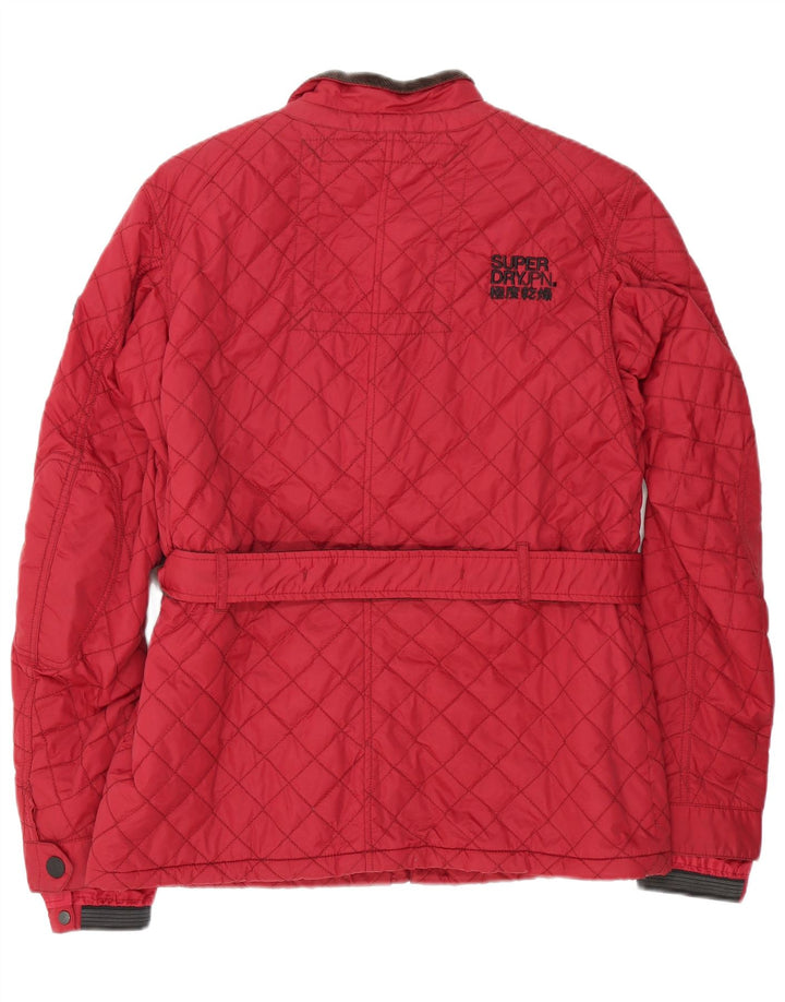 Женская стеганая куртка Superdry UK 18 XL, красный нейлон