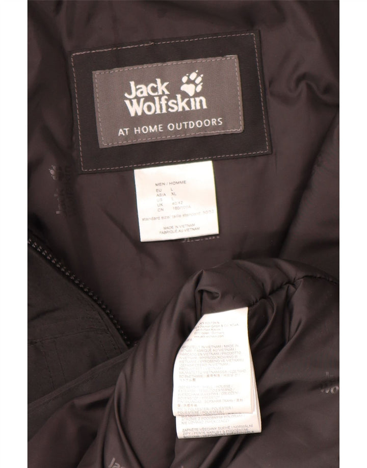 Мужская стеганая куртка Jack Wolfskin UK 40/42, большой черный полиэстер