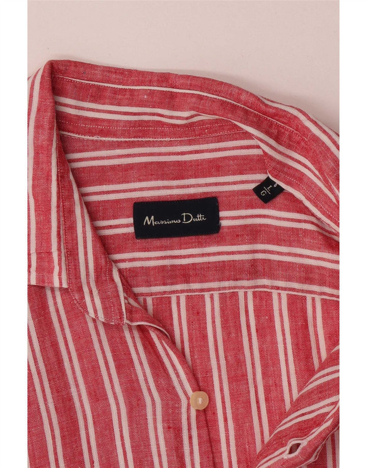 Мужская рубашка Massimo Dutti в большую красную полоску