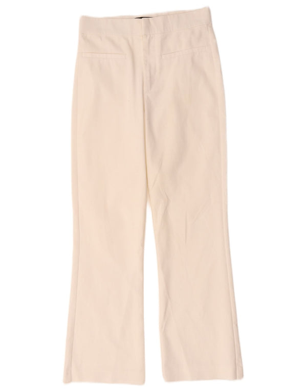 Zara Женские повседневные брюки Bootcut, маленькие W26 L26, белые