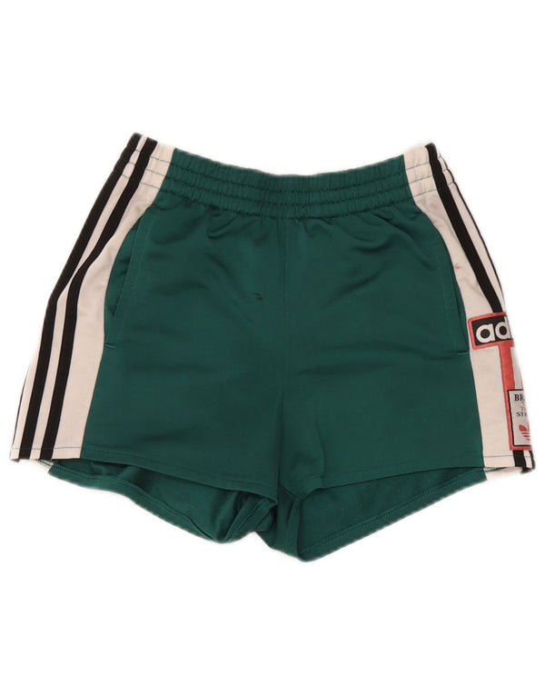 Женские спортивные шорты Adidas с графическим рисунком, средний зеленый цвет, полиэстер с цветными блоками
