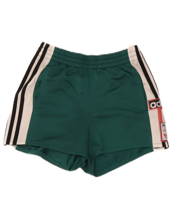 Женские спортивные шорты Adidas с графическим рисунком, средний зеленый цвет, полиэстер с цветными блоками