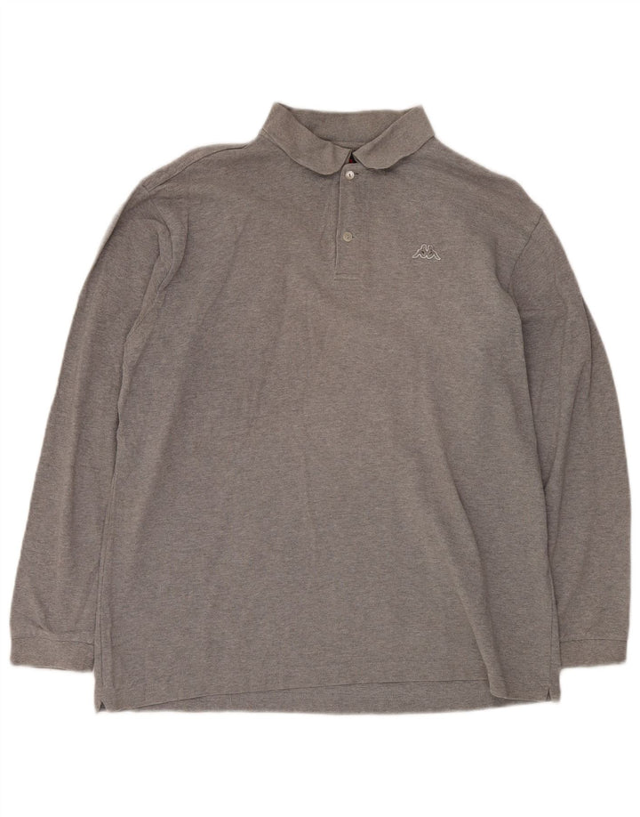 Мужская рубашка поло KAPPA с длинным рукавом, большая серая