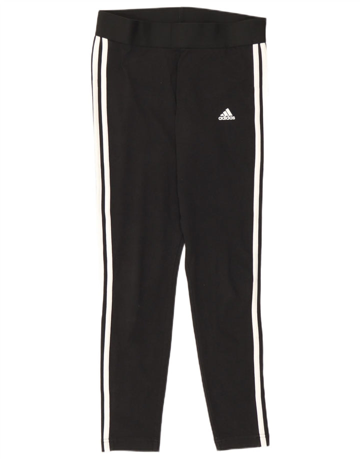 Женские леггинсы Adidas UK 12/14, средний черный хлопок, черный