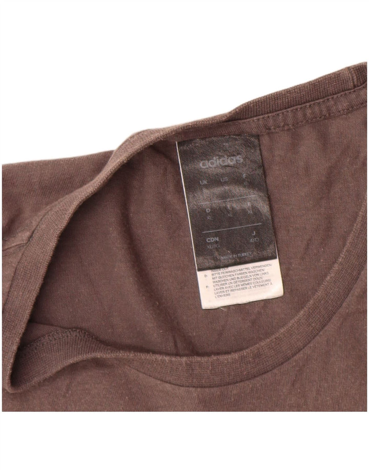 Adidas Мужская футболка с рисунком Top XL Серый хлопок