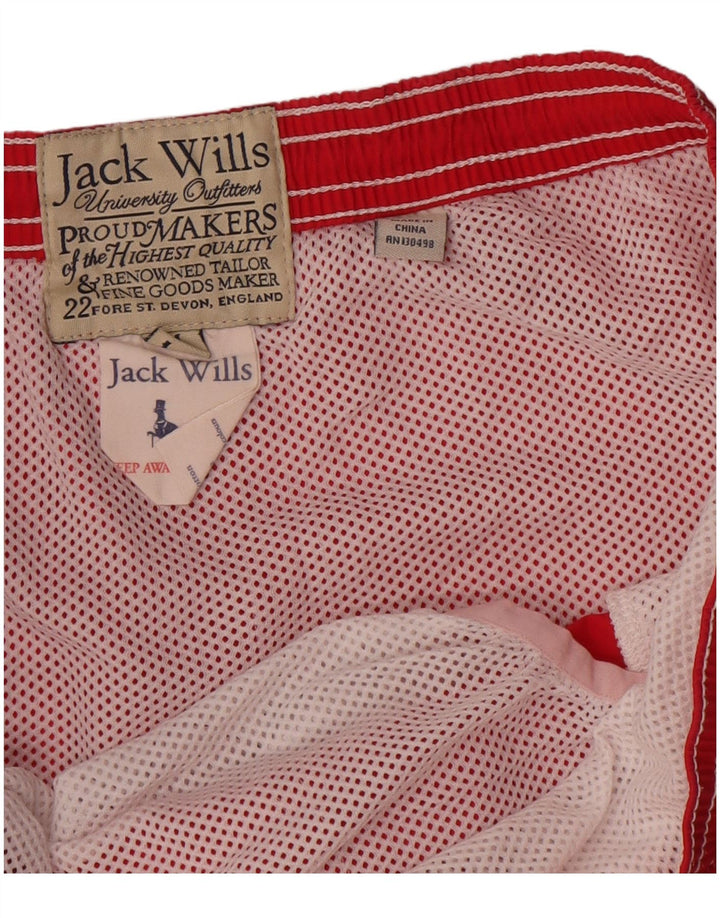 Jack Wills Мужские шорты для плавания с рисунком, средний красный хлопок, хлопок