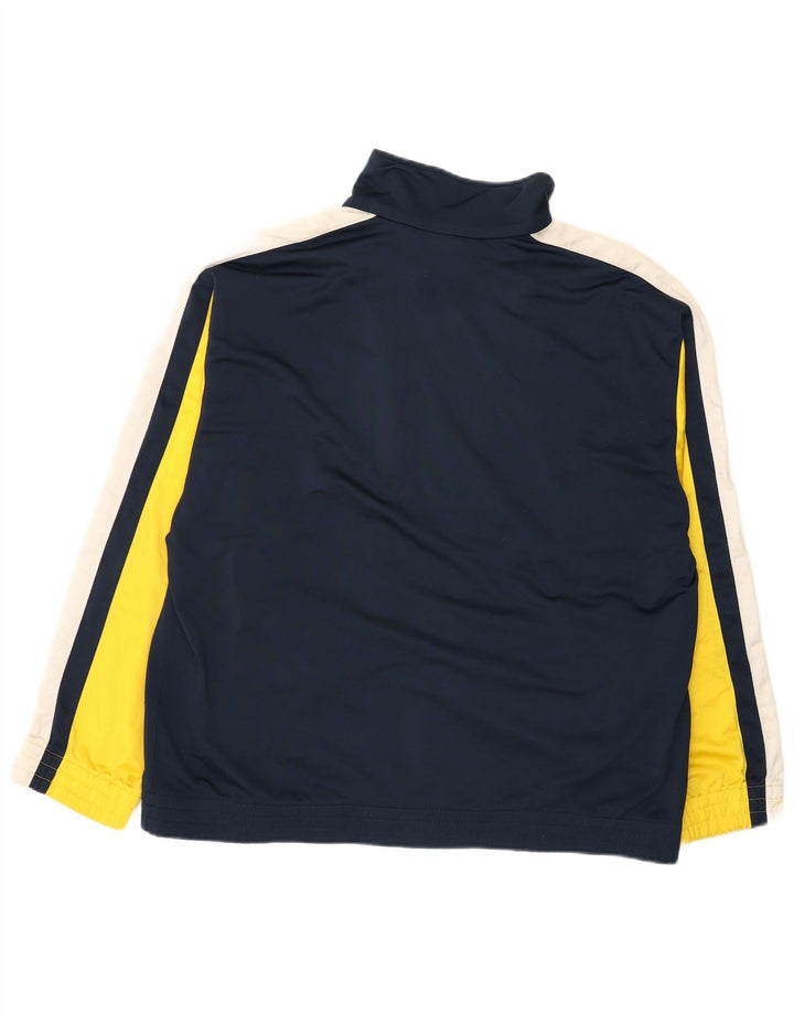 LOTTO Mens Graphic Tracksuit Top Jacket 2XL Navy Blue Colourblock