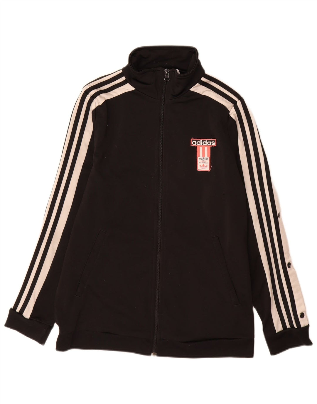 Женский спортивный костюм Adidas Top Jacket UK 14, средний черный, полиэстер с цветными блоками