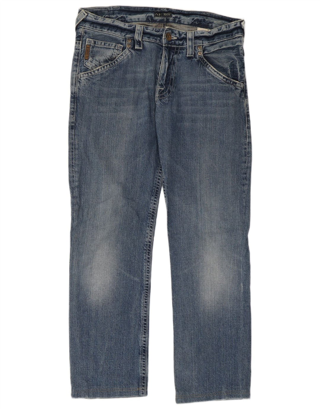 Женские прямые джинсы Armani W32 L29 синие, хлопок