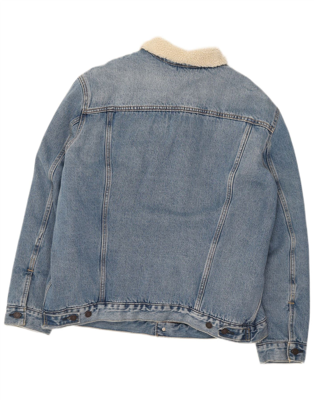 Мужская джинсовая куртка Levi's из шерпа UK 44 2XL, синяя, хлопок