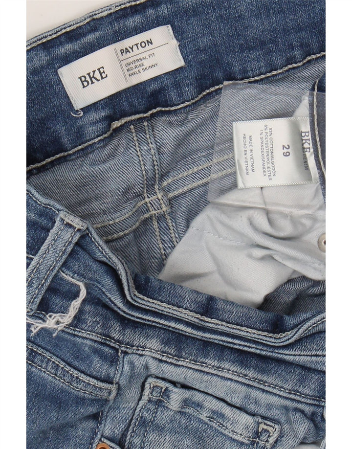 Женские рваные джинсы скинни BKE Payton со средней посадкой W29 L26, синий хлопок
