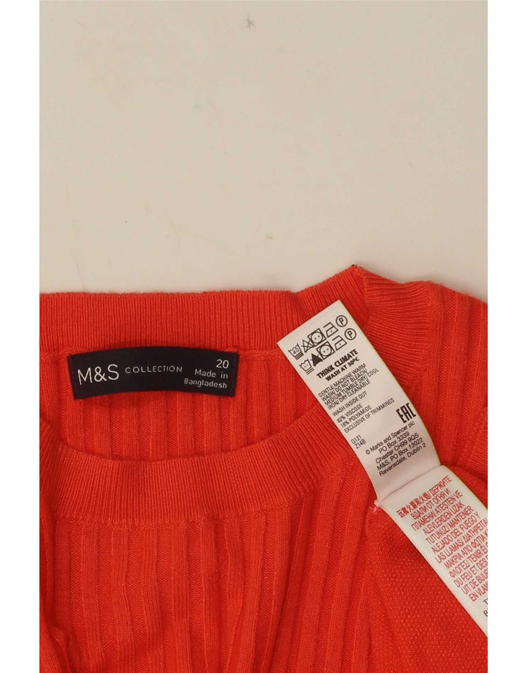 Женская блузка Marks & Spencer Top UK 20 2XL Оранжевая вискоза