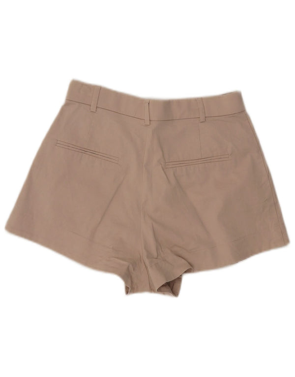 Женские шорты с завышенной талией Zara Medium W28, бежевый хлопок