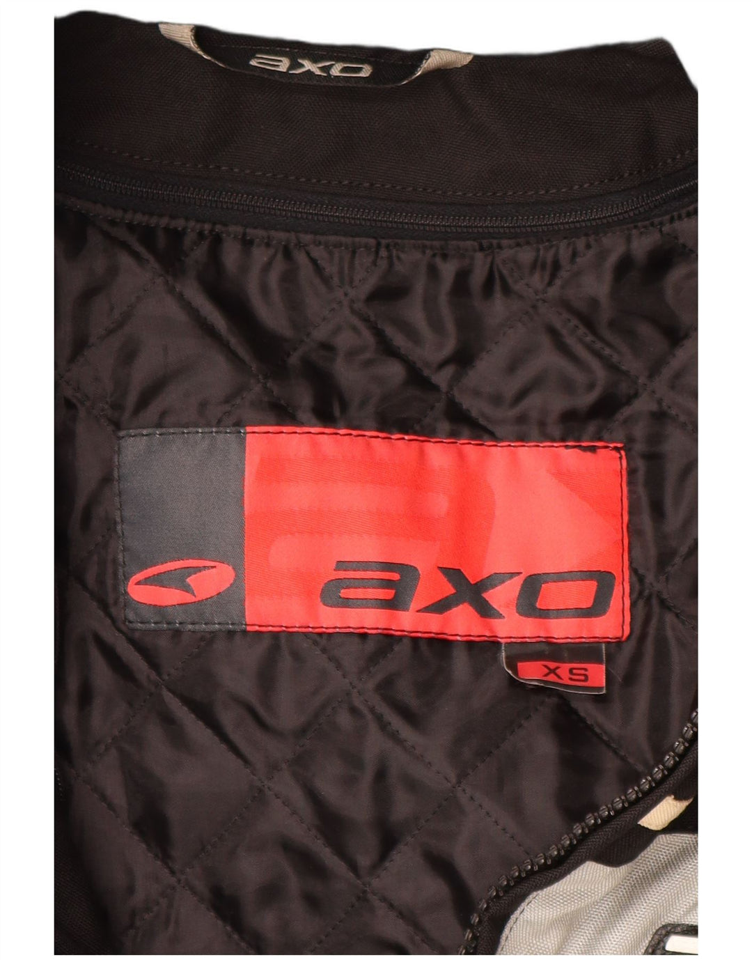 Мужская байкерская куртка AXO с рисунком Moto Racer UK 34 XS, черная с цветными блоками