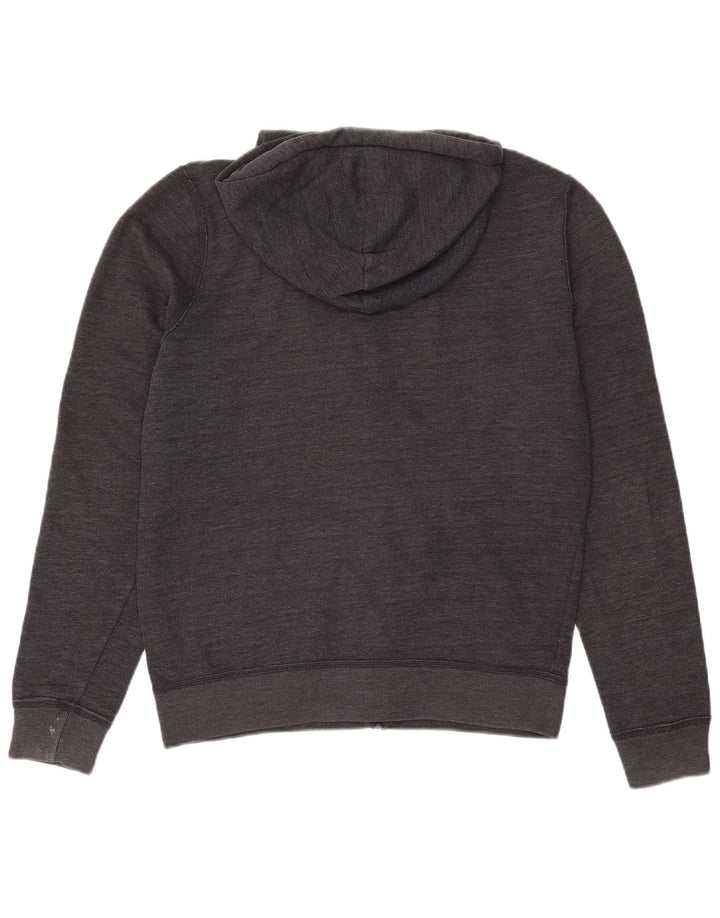 HOLLISTER Мужской свитер с капюшоном и молнией с графическим рисунком, хлопковый средний серый цвет