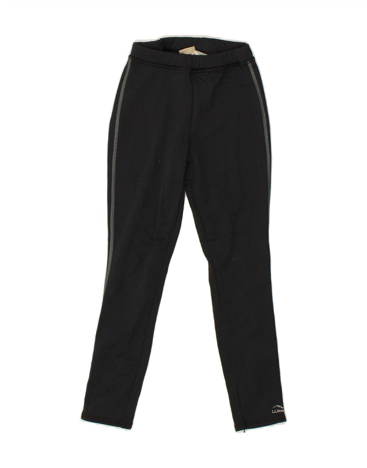 L.L.BEAN Girls Tracksuit Trousers 9-10 Years  Black Polyester Vintage L.L.Bean and Second-Hand L.L.Bean from Messina Hembry 