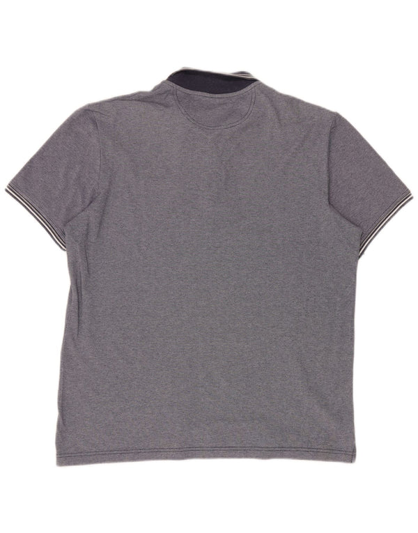 Мужская рубашка-поло Champion среднего размера, темно-синяя, с цветными блоками