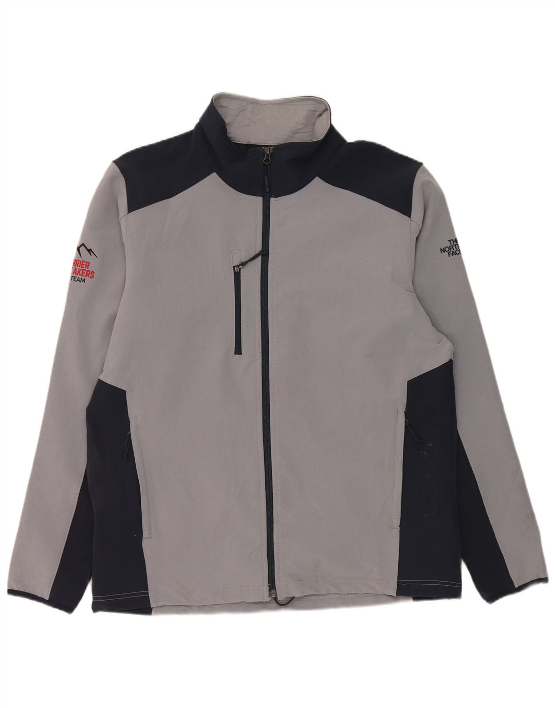 Мужская спортивная куртка The North Face, большая серая полиэстер с цветными блоками