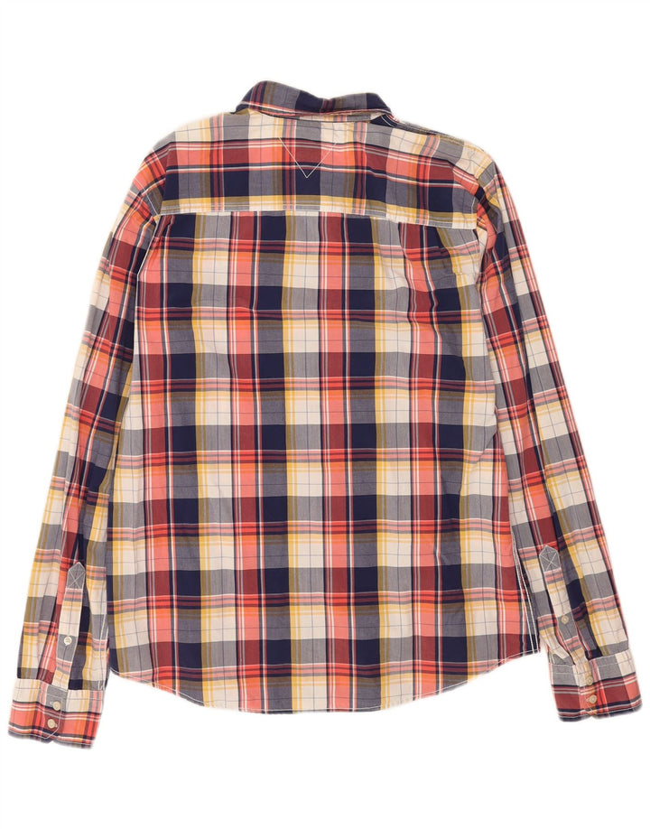 Мужская рубашка Tommy Hilfiger XL в разноцветную клетку из хлопка