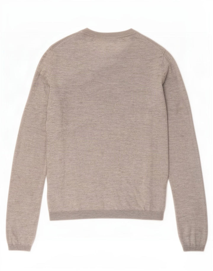 Женский джемпер с круглым вырезом Zara UK 14, средний серый цвет