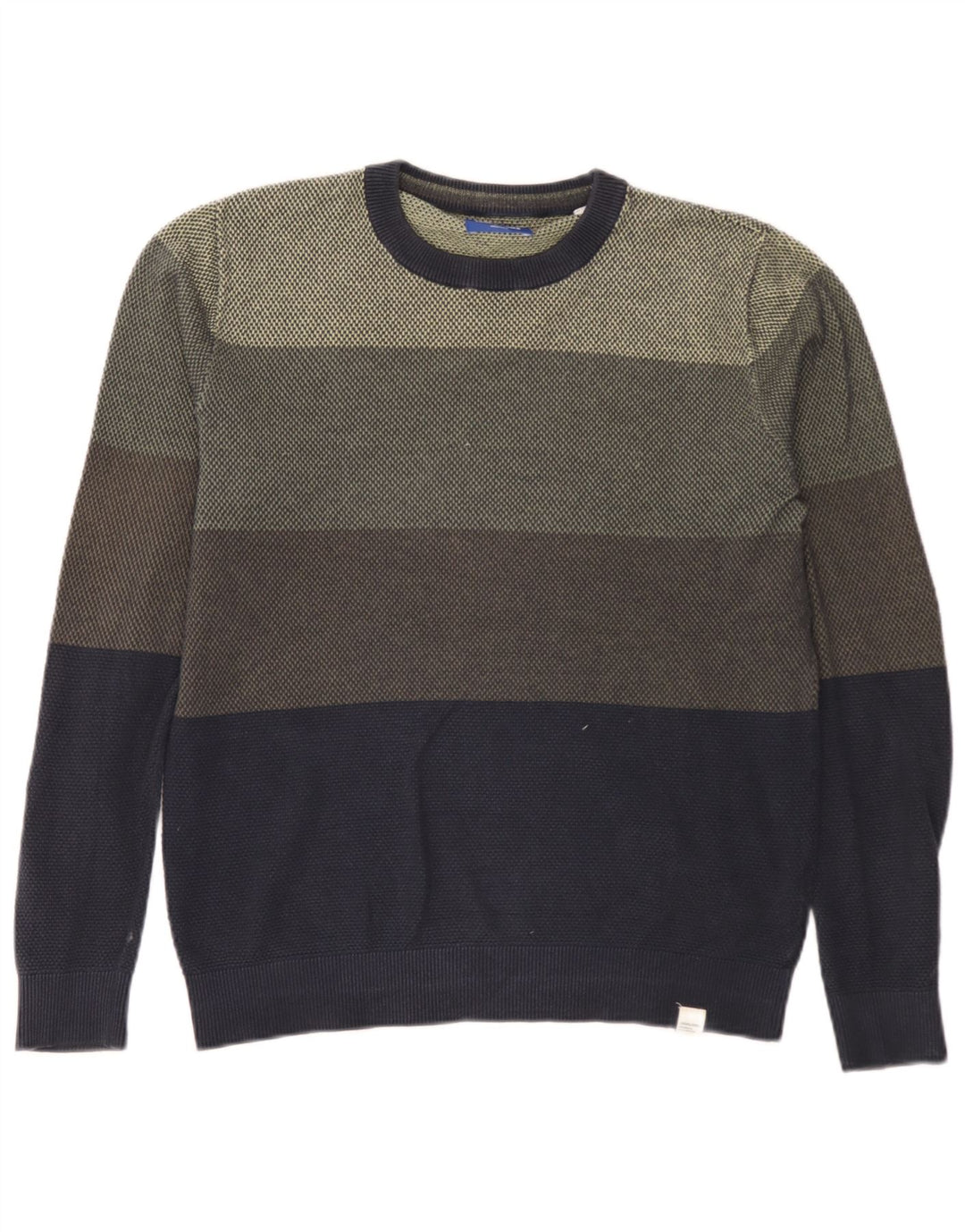Мужской джемпер с круглым вырезом Jack & Jones, средний, разноцветный, с цветными блоками