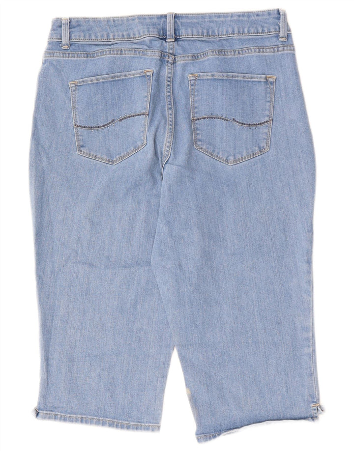 Женские джинсы-капри с пышными формами LEE Modern Series, размер США 12, большие размеры W30 L17, синий хлопок