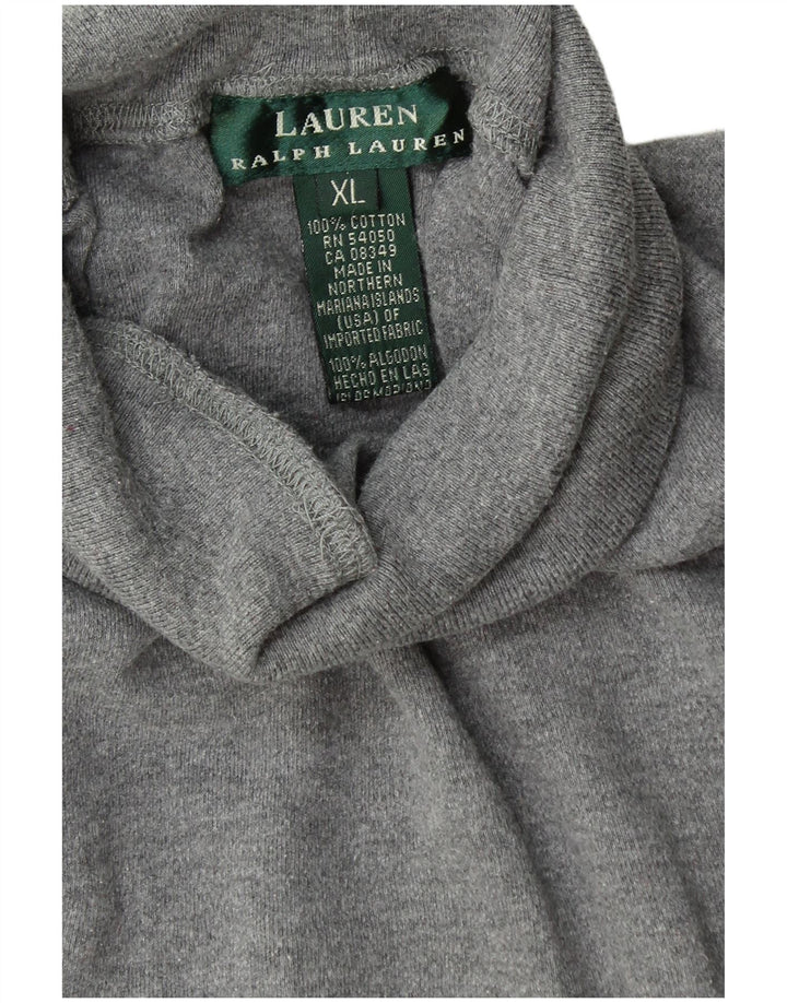 Женский джемпер с высоким воротником RALPH LAUREN, Великобритания, 18 XL, серый хлопок