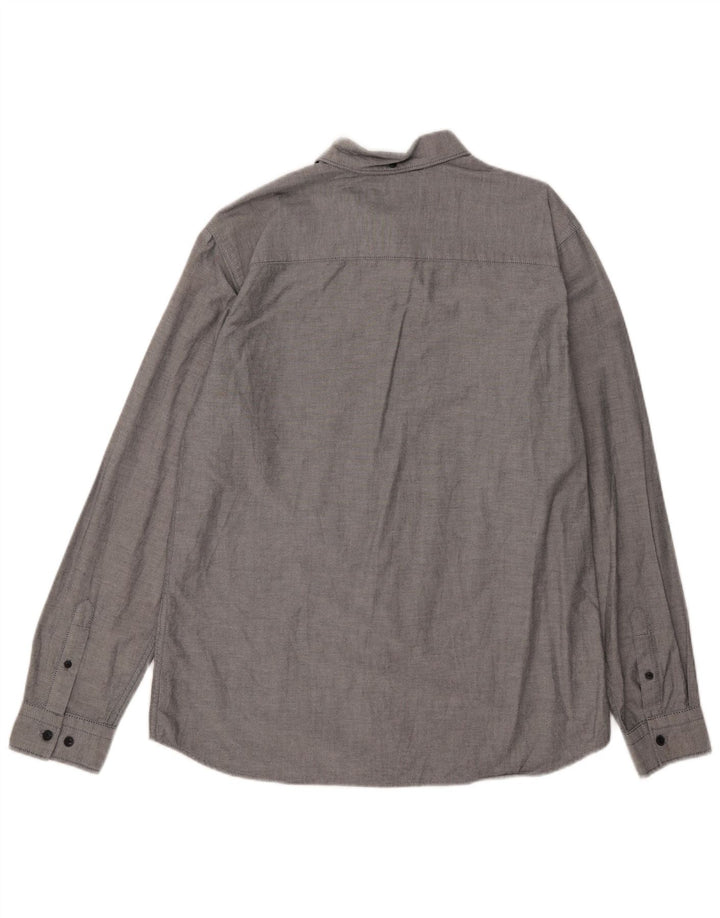 Мужская рубашка приталенного кроя Jack & Jones XL, серая, хлопок