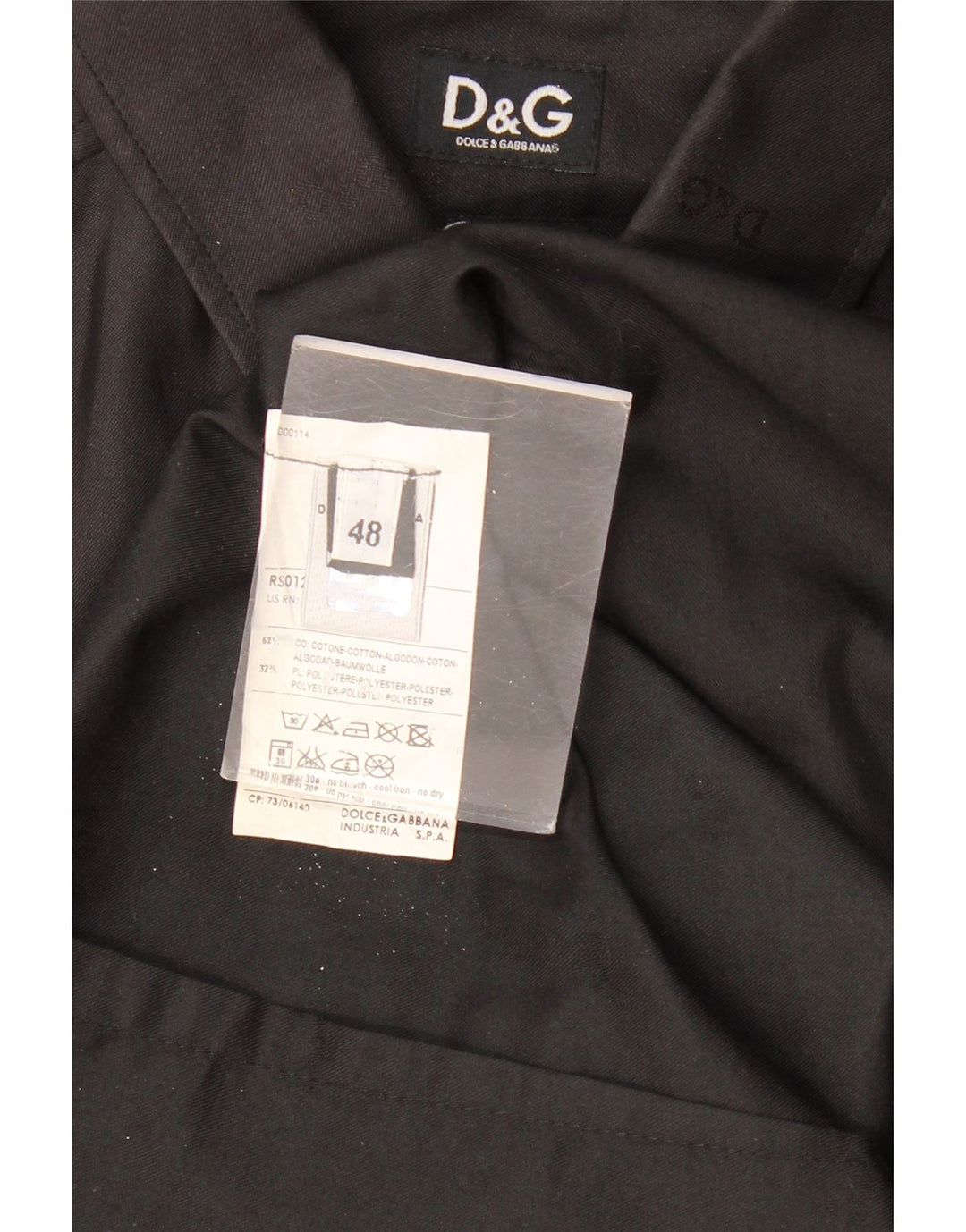Мужская рубашка DOLCE & GABBANA IT 48, средний черный хлопок