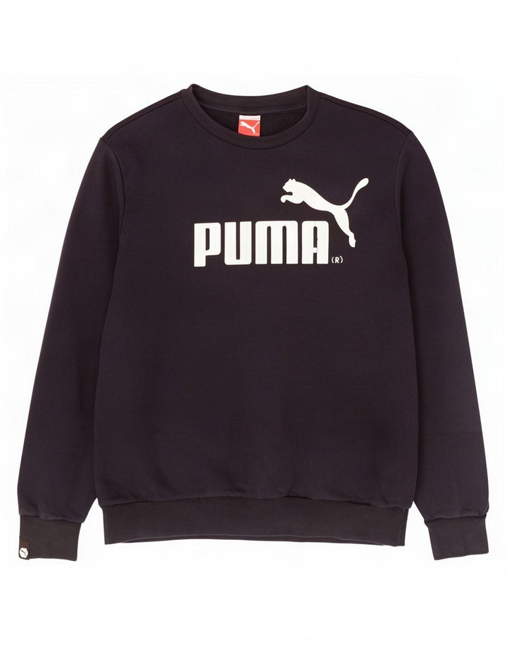 Мужской свитшот с рисунком Puma, большой черный